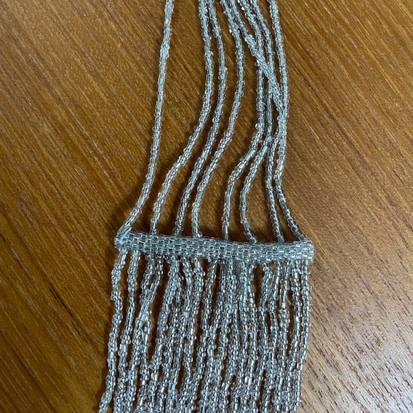 Beautiful Long Multi-Strand Clear Beaded Necklace - Picture 6 of 10